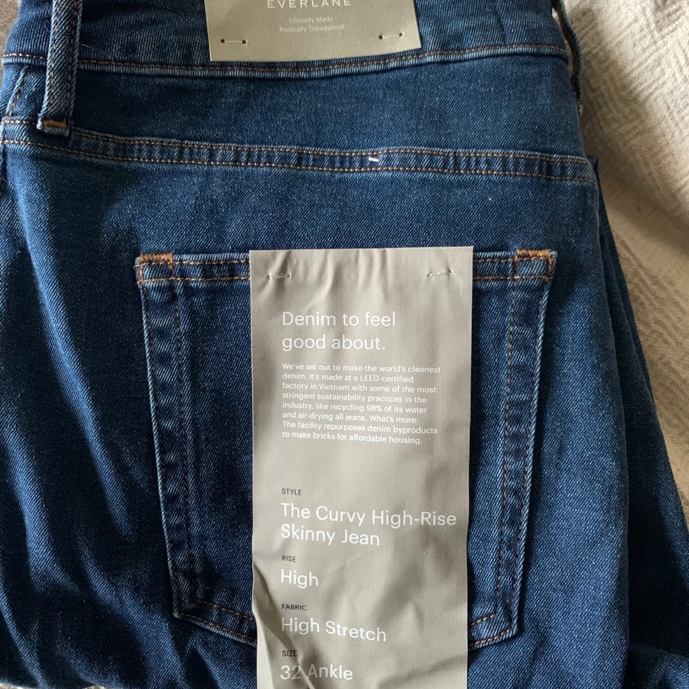 Everlane curvy high rise authentic skinny jeans